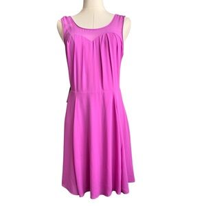 Express Bright Pink Sleeveless Scoop Neck Mini Dress